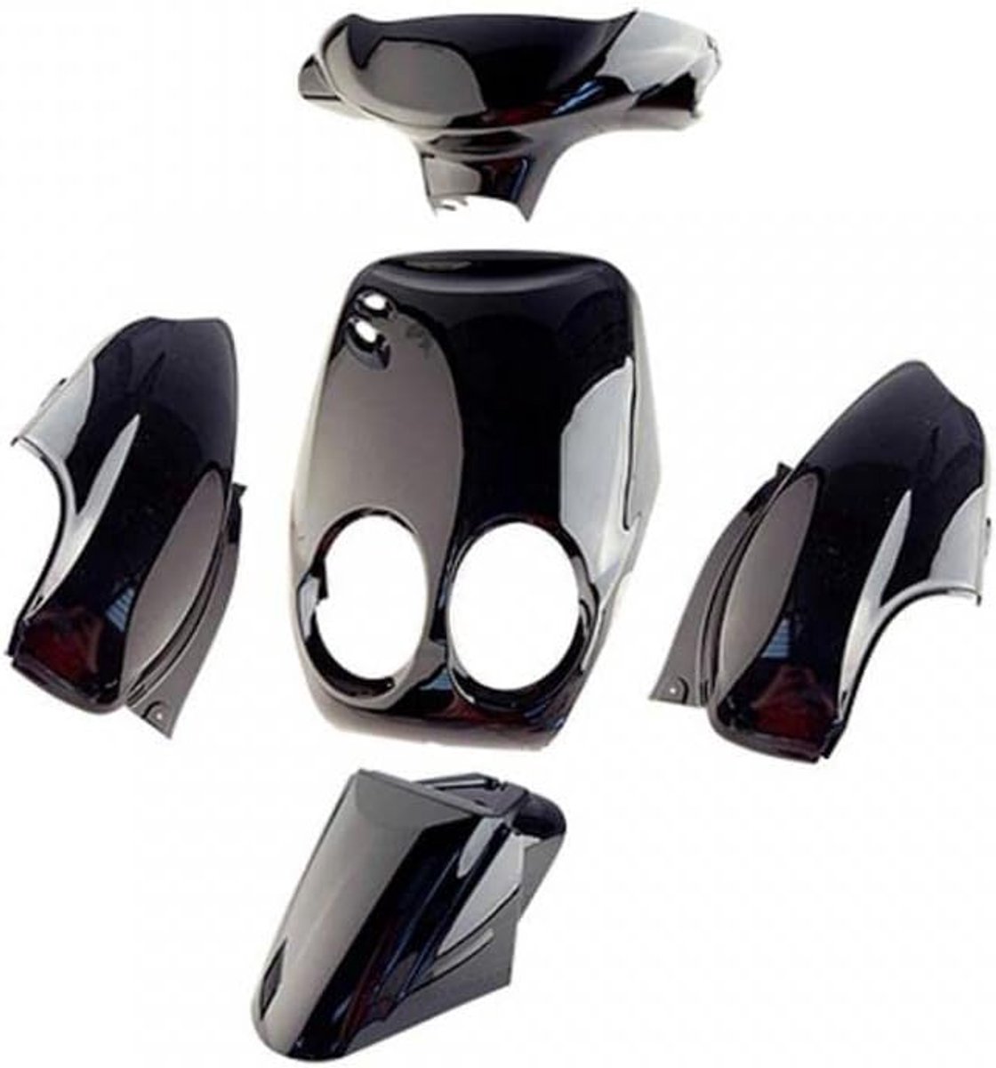 Bekledingsset voor Yamaha 50 Neos 2T Avant 2007 zwart metallic