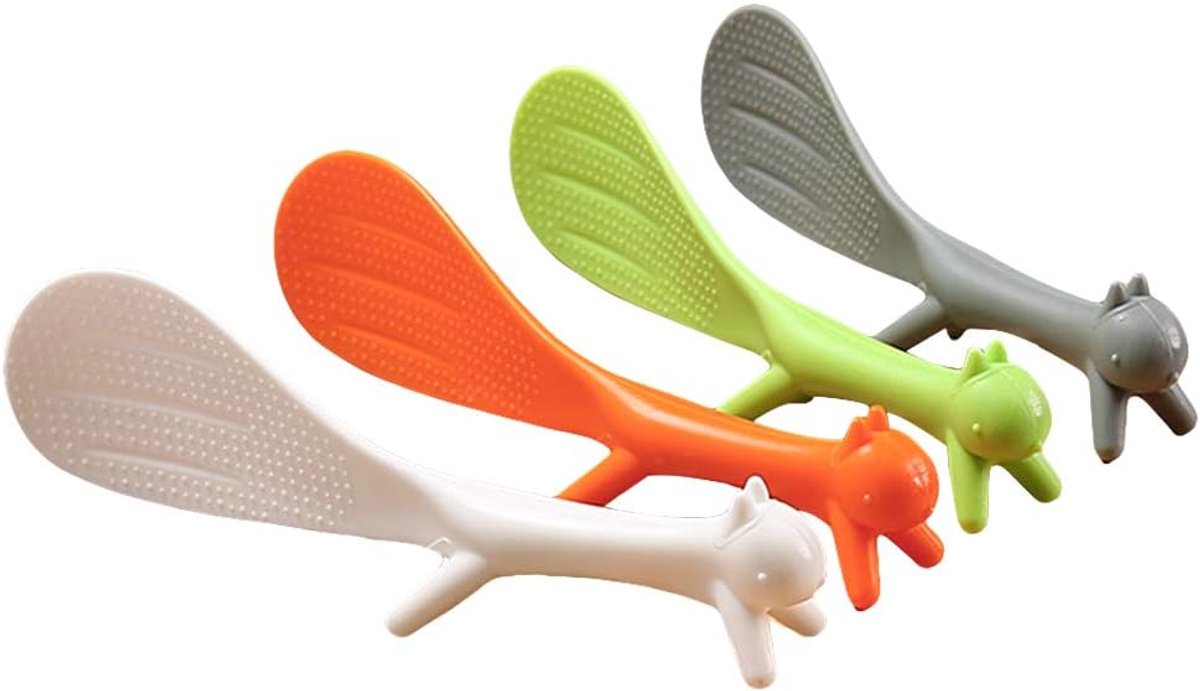 2 Stks Eekhoorn Staande Rijst Lepels, Willekeurige Mooie Vorm Rijst Lepel Staande Non Stick Rijst Lepel Huishoudelijke Keuken Gereedschap Huishoudelijke Keuken Gereedschap