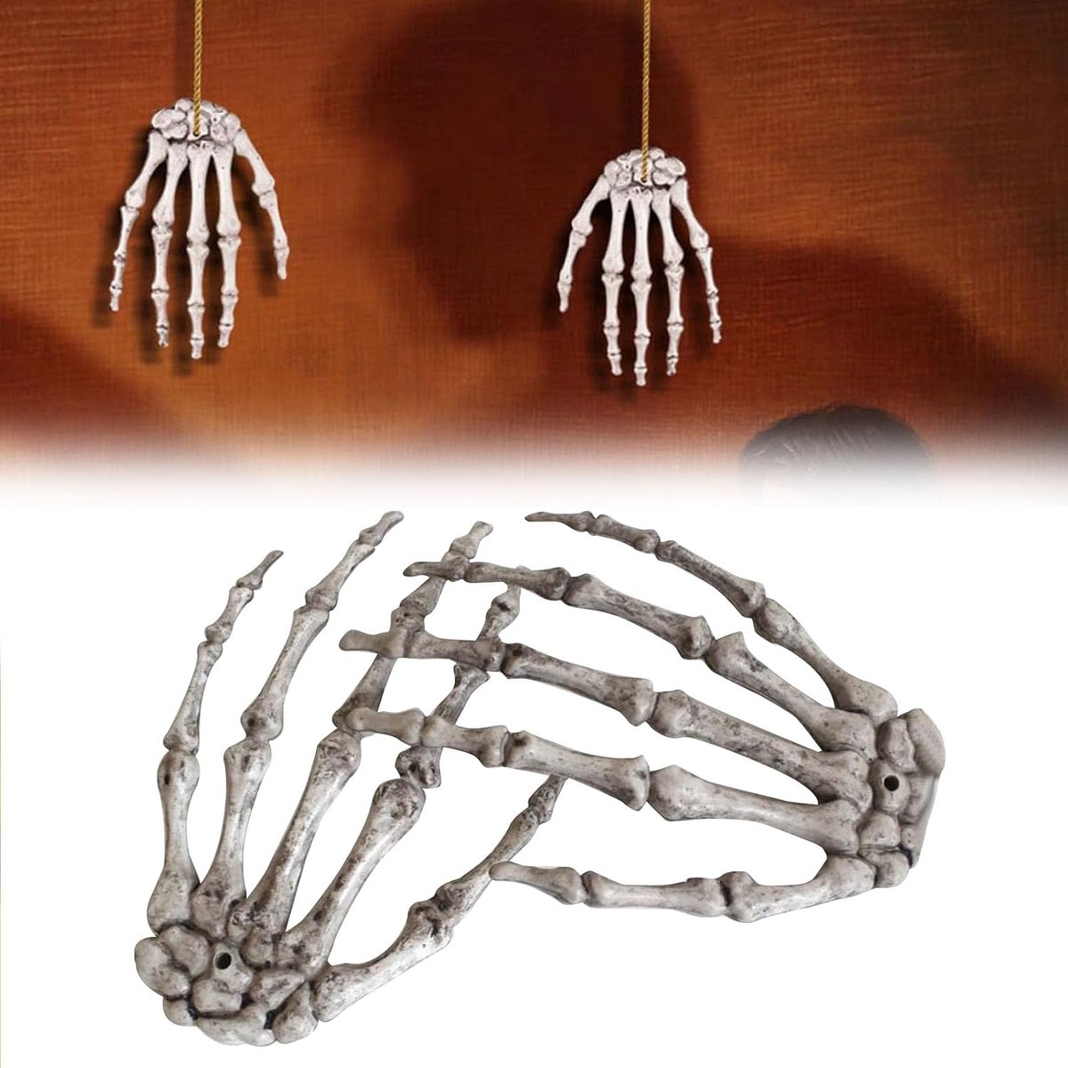 Skelethanden,Plastic Skelethand,voor Halloween-Feestdecoratie,1 Paar