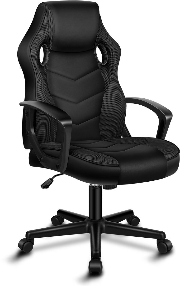 ALFORDSON Kantoorstoel, race-bureaustoel, draaibare pc-gamingstoel, ergonomische gestoffeerde stoel, hoogteverstelbaar
