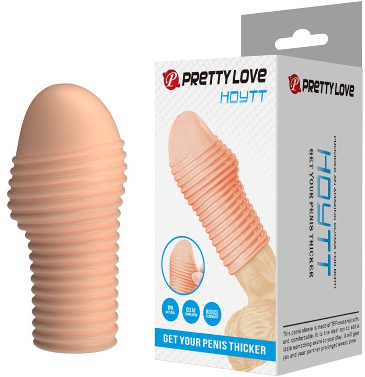 Hottt Penis Sleeve met Textuurringen