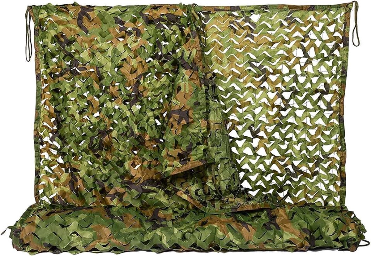 Camouflagenet Camo Net Camouflage Netten Woodland 5M x 5M Army Militair Netten Bulkbroodje Jungle Militaire Gaas Net voor Zonnescherm Decoratie Jacht Jaloezie Schieten Camping