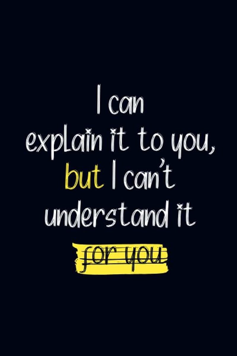 Can Explain It To You, But I Can't Understand It For You: Funny Gag Gift Notebook | Funny Notebooks With Sarcastic Sayings