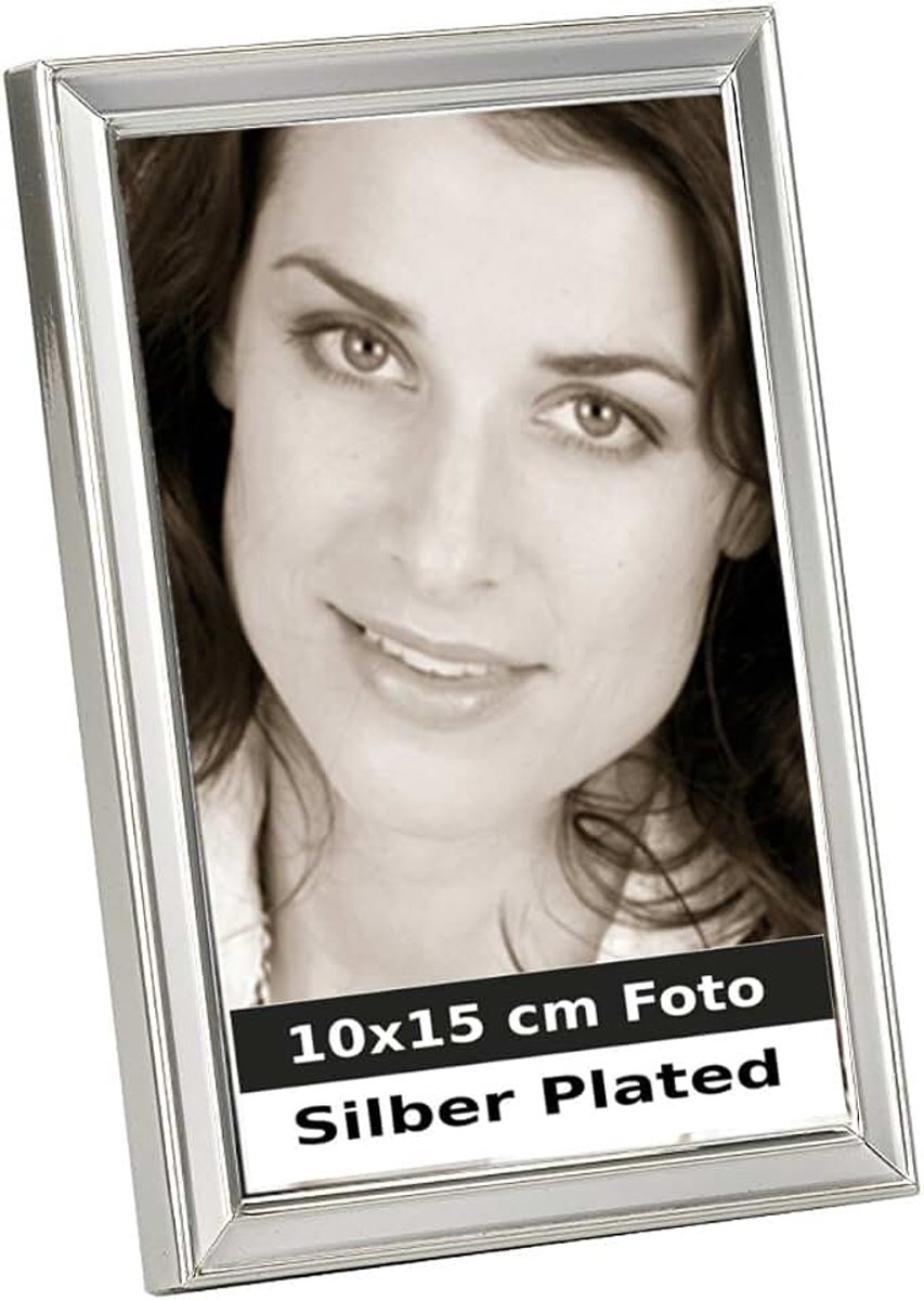 Smalle lijst glad 10x15 cm foto zilver plated verzilverd