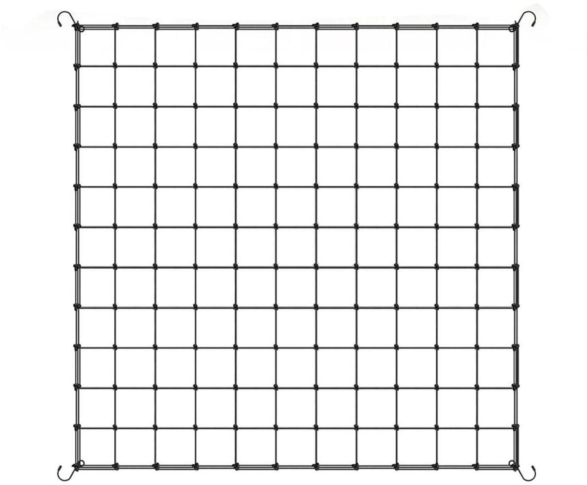 SSTRWGOOD Tuinnet - Scrog Net - 120x120cm Elastisch Pflanzennet met 6 Haken - Duurzaam en Vormvast Plastic Netwerk Geschikt voor Groenten Fruit en Klimplanten in Tuin Balkon of Kas