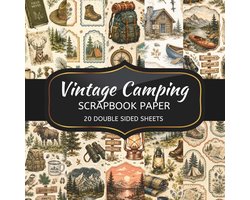 Camping Scrapbook Paper: 20 Sheets Double Sided Color, Decoupage, Junk Journal & DIY Projects, Decorative Craft Paper Pad for Scrapbooking | 8.5 x 8.5