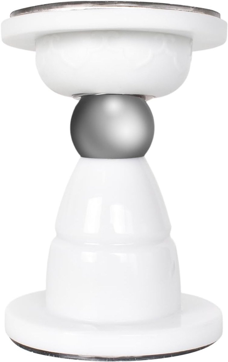 Deurstopper zelfklevend - Wit - 7,5 x 5 x 5 cm - Roestvrijstalen Magnetische Deurstopper - Voor Thuis en Kantoor