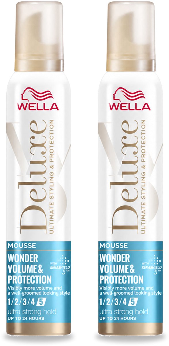 2 x Wella – Deluxe Volume & Protection – Haarmousse – 200 ml - Voordeelverpakking - 2 stuks