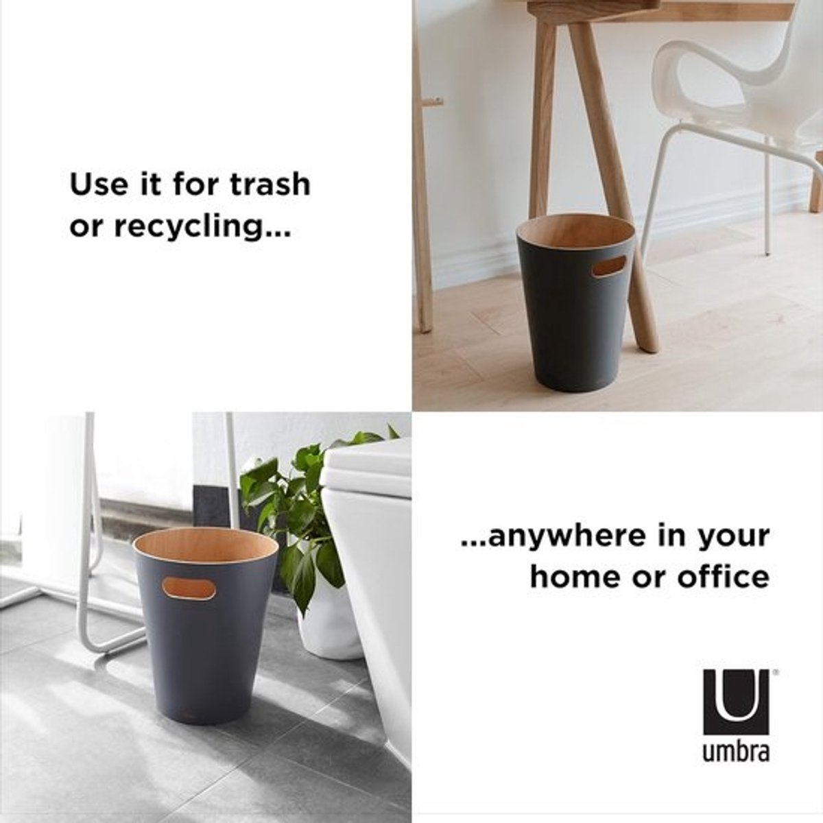 Trashcan met handvat