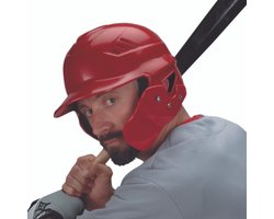 Markwort C-Flap for Left Handed Batter Kleur Black Jaw Guard voor Sport Honkbal/Softball