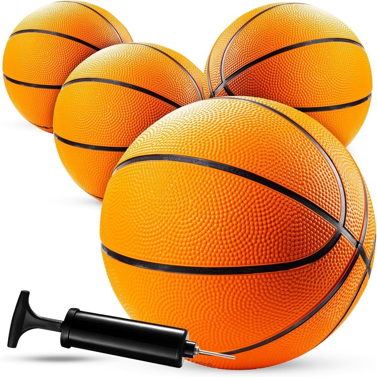 Basketbalring kinderen - Oranje - 17,8 cm Diameter - Rubber Minibasketbal - Voor Indoor en Outdoor Gebruik