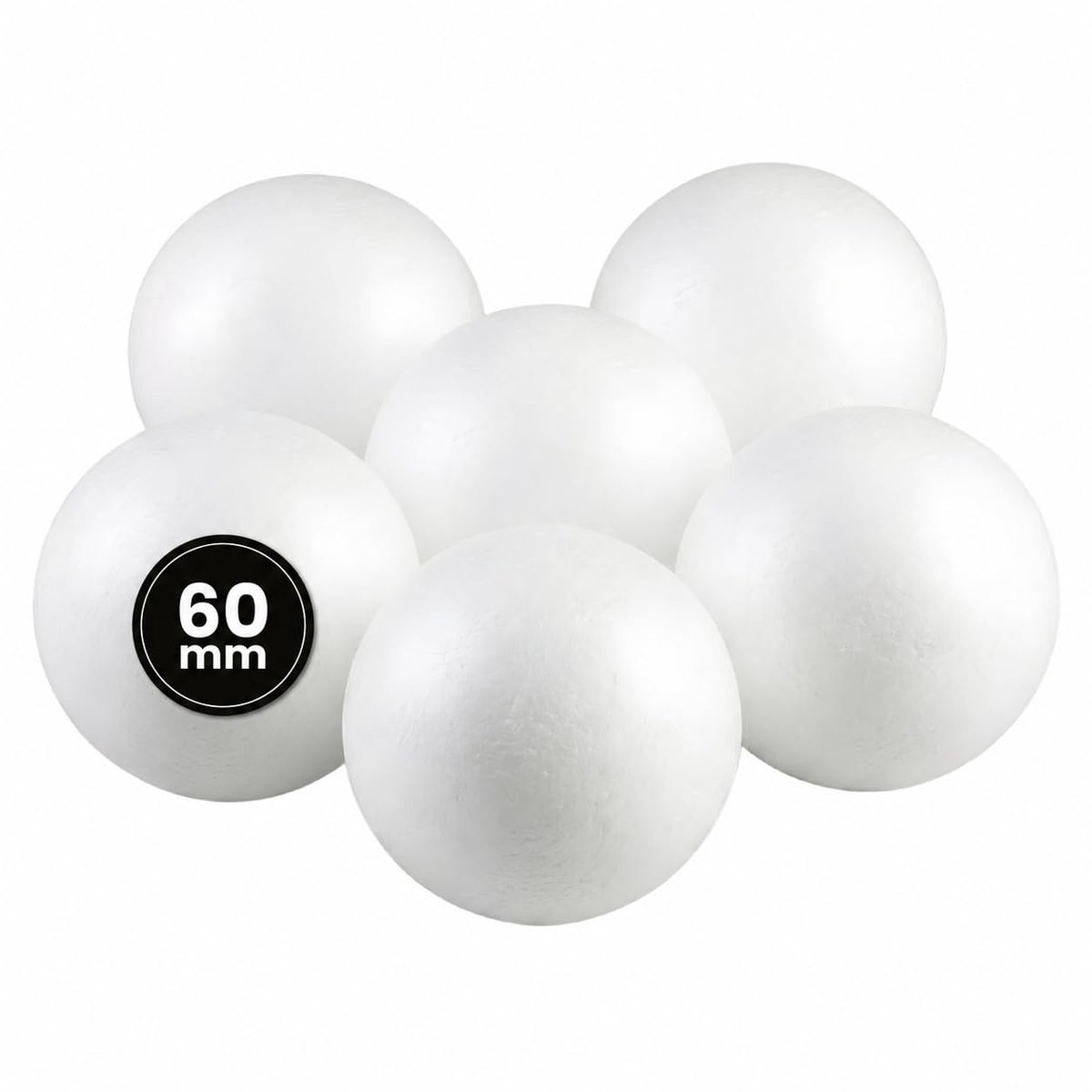 D: 8 cm, polystyreen, 5 stuks