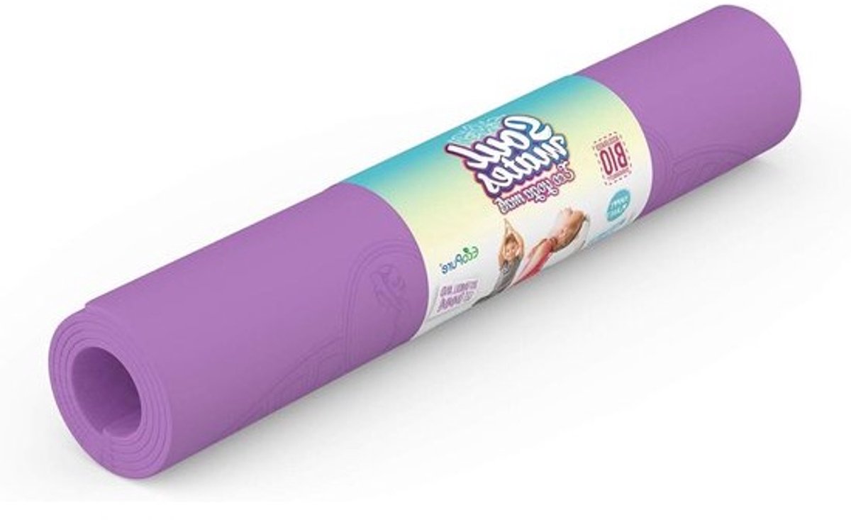 Yogamat - milieuvriendelijk - geschikt voor kinderen en jongeren - paars