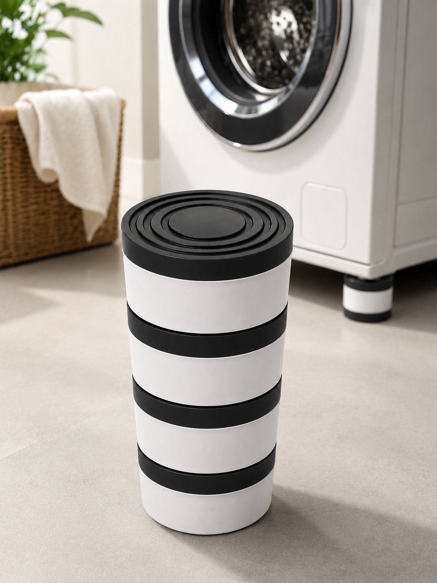 ZoeZo Trillingsdempers Wasmachine 4 Stuks – Wasmachine Verhoger – Wasmachine Dempers – Anti Trilling – Voor Wasmachine, Droger en Vaatwasser