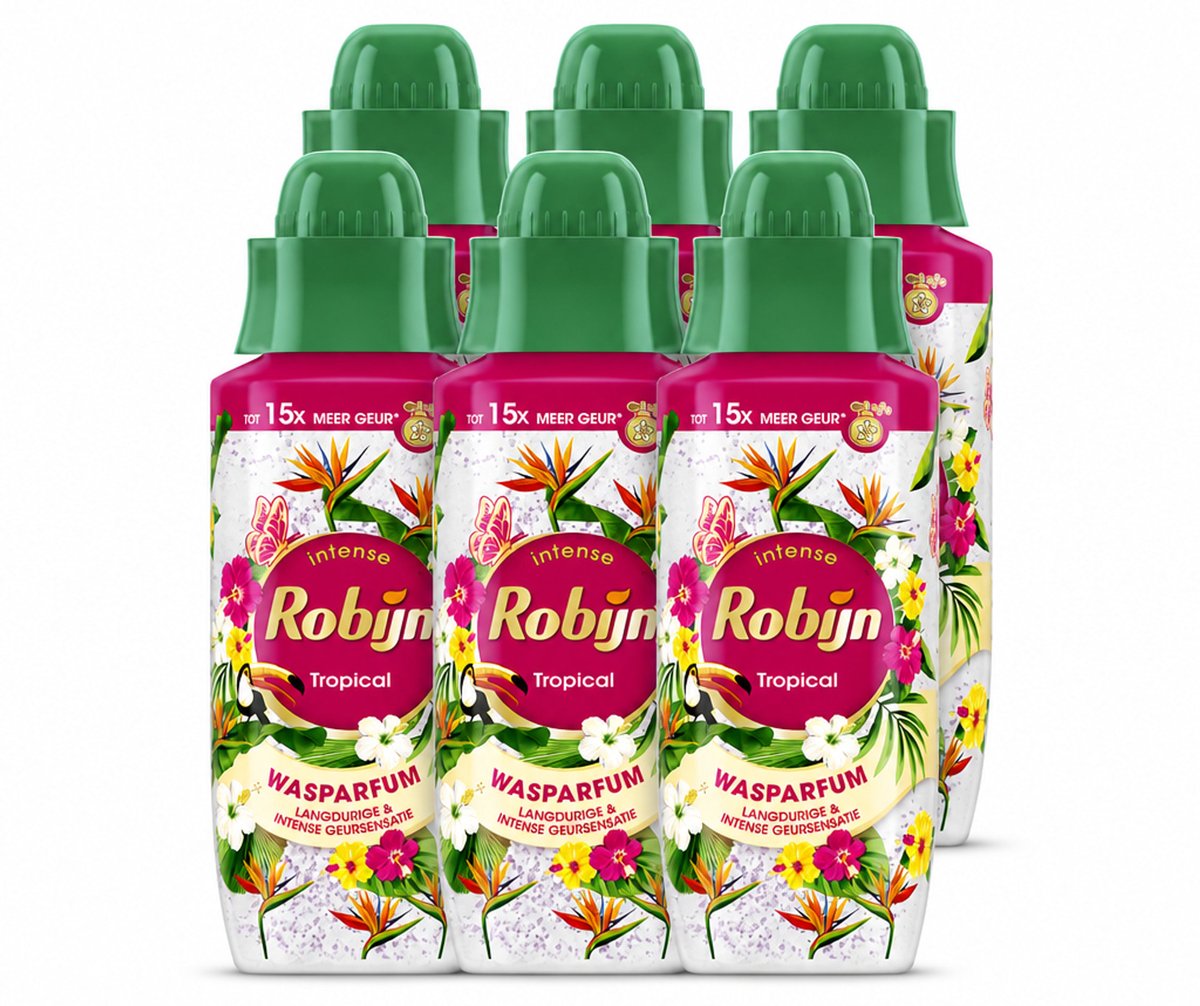 6 x Robijn – Wasparfum – Tropical – 342 ml - Voordeelverpakking - 6 stuks