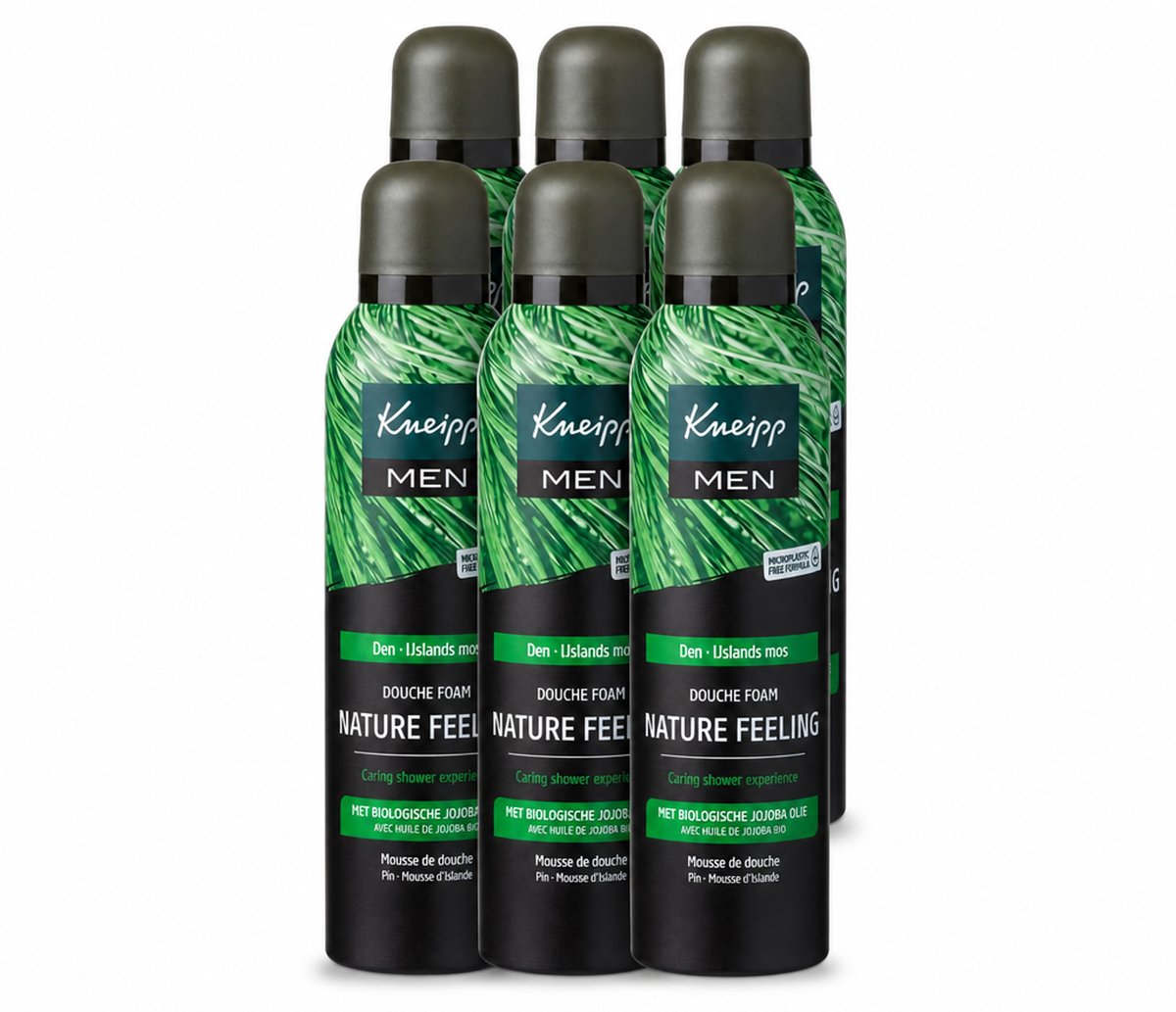 6 x Kneipp – Men Nature Feeling – Douche Foam – Frisse Dennengeur – 200 ml - Voordeelverpakking - 6 stuks