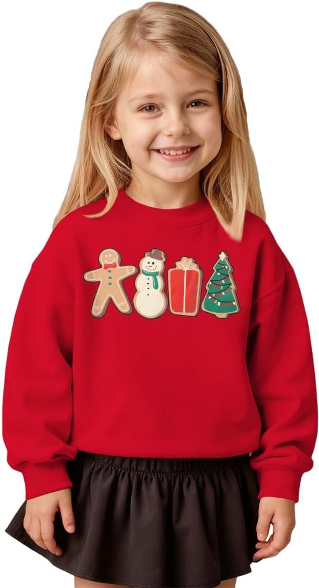 C&M WODRO Kersttrui voor kinderen, kerstmotief, sweatshirt, babyoutfits voor jongens en meisjes, Kerstmis, babykleding, warme wintertrui met lange mouwen, festivaltrui, uniseks kinderkleding