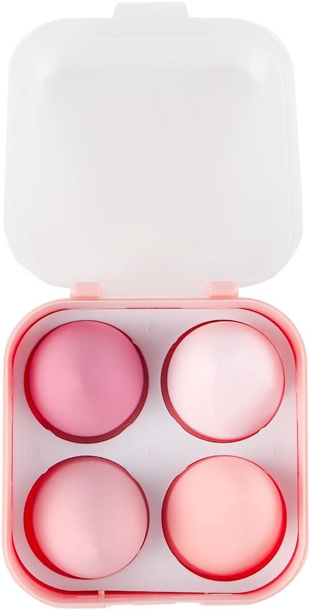 4 stuks ultrazachte marshmallow make-upsponzen - latexvrije, uitdijende beautyblenders voor foundation en concealer