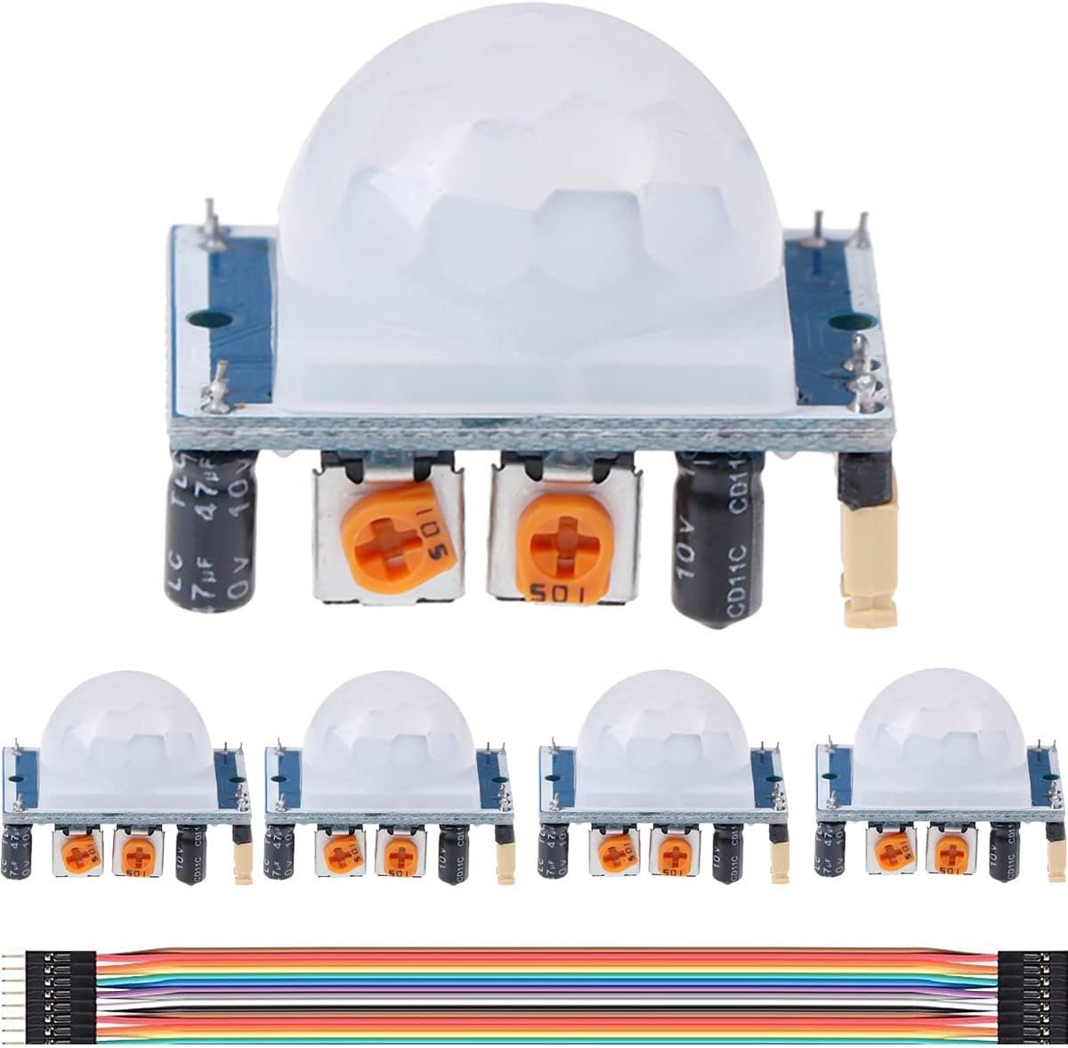 5 stuks instelbare infrarood pyroelektrische infrarood bewegingssensor bewegingsmelder compatibel met Arduino en Raspberry Pi