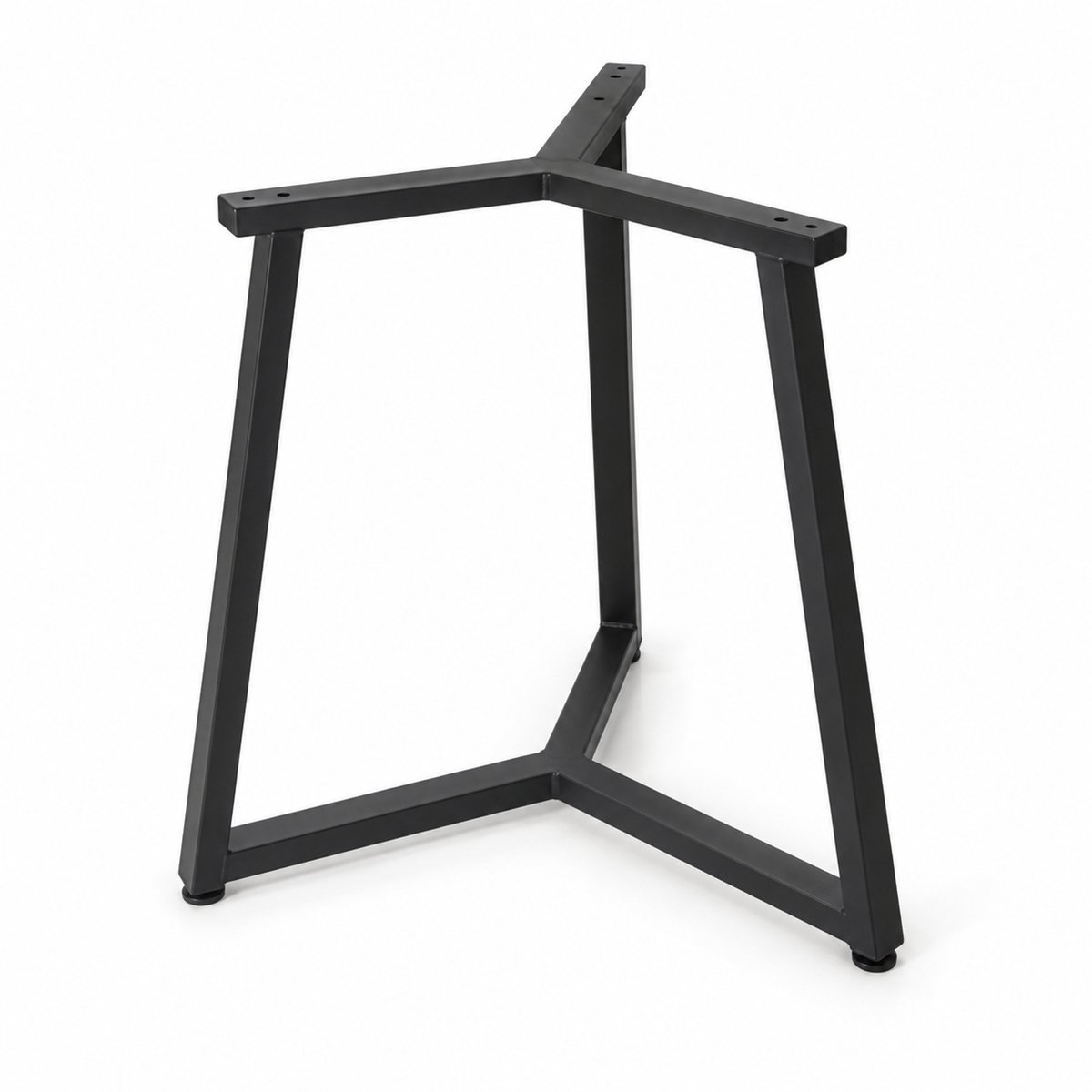 JustValue Tafelonderstel 71 cm - Geometrisch Driepoot Onderstel - Zwart Staal - Zonder Tafelblad