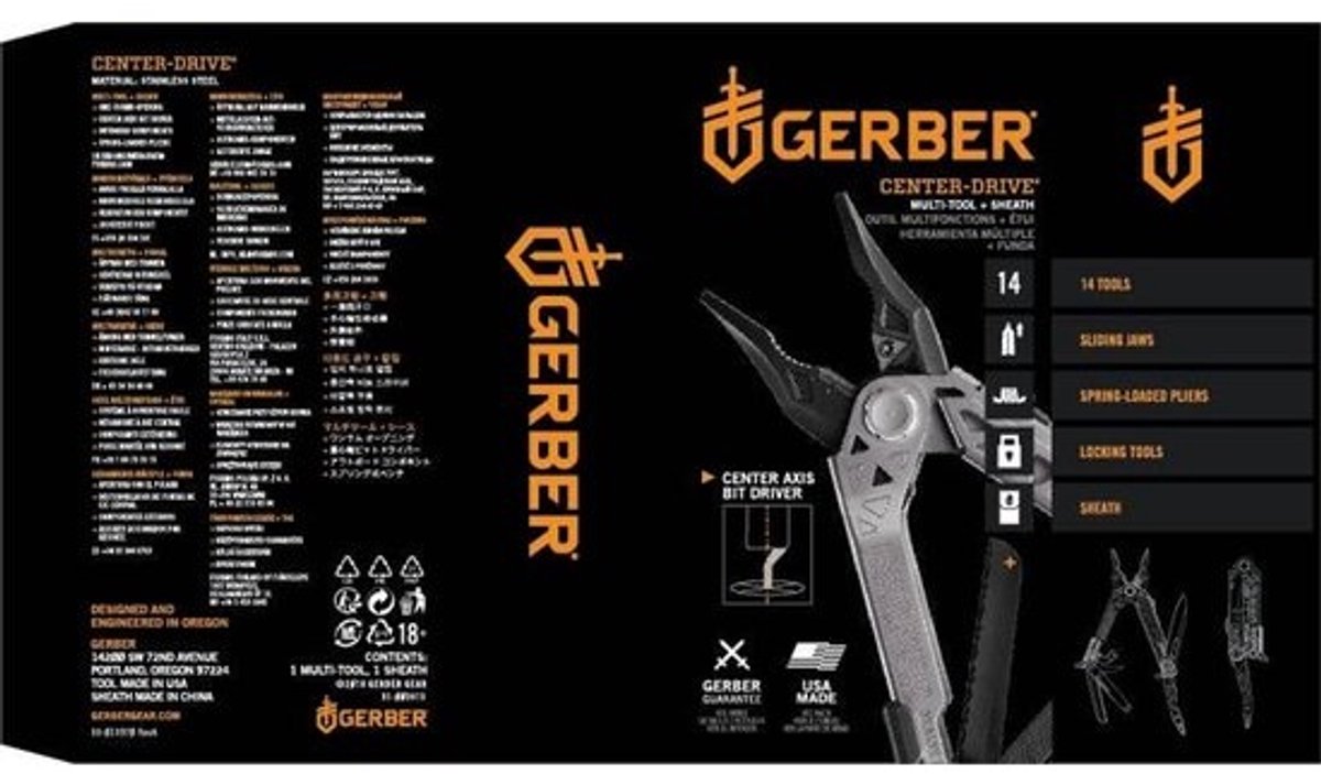 Multitool Center Drive met 14 functies en éénhandige bediening