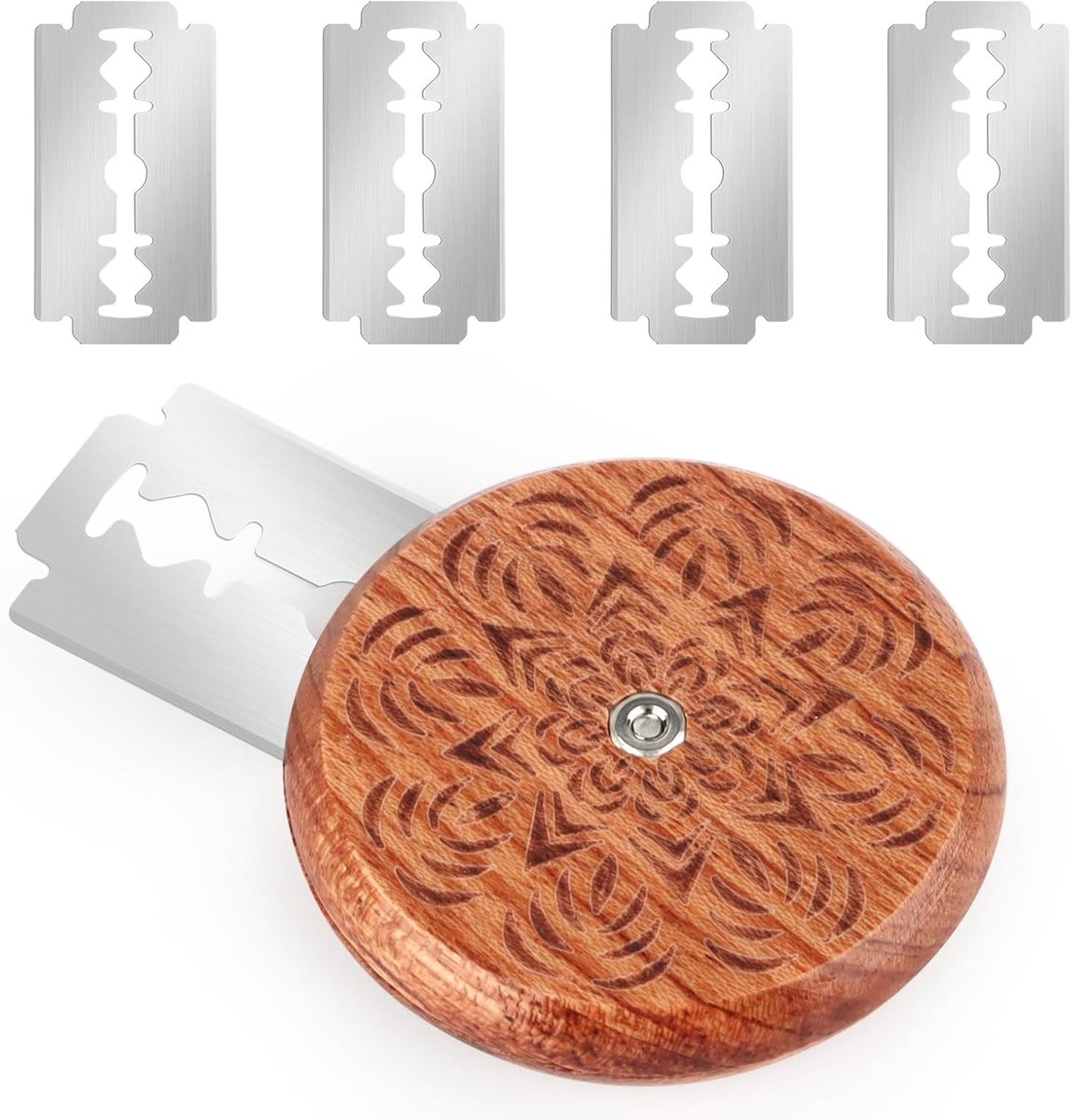 Keukenmes - Lemmet 4,6 cm - Hout - Antislip - Roestvrij - Ergonomische Greep - Compact