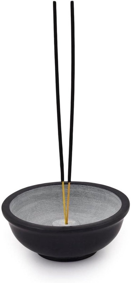Grijze wierookhouder veegkom stenen kom | Rituele kom display keuken tafel decor cadeau (1143 cm x 1143 cm x 444 cm)