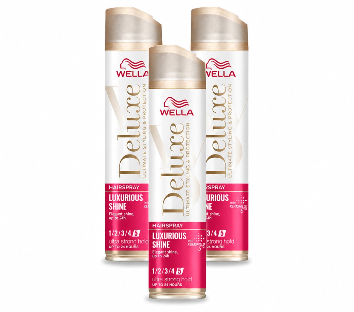 3 x Wella – Deluxe Luxurious Shine – Haarspray – 250 ml - Voordeelverpakking - 3 stuks