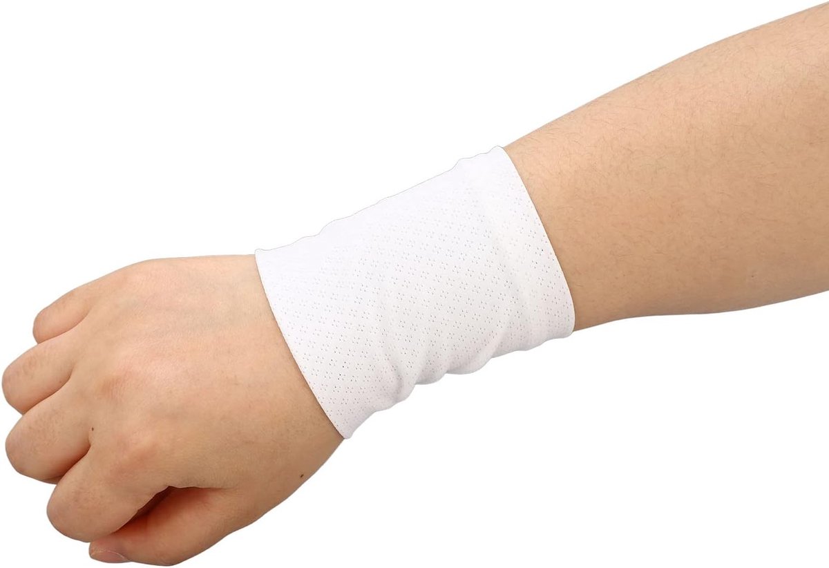 Silk Training Pols Zweetband, 1 Paar, Ice Silk Koelpolsband, Huidvriendelijk, Elastisch, Unisex, Ademend, Zweetabsorberend, voor Sportoefeningen (1)