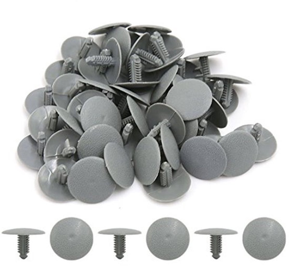 50 Stuks Auto Deur Spatbord Klinknagels - Kleur Grijs