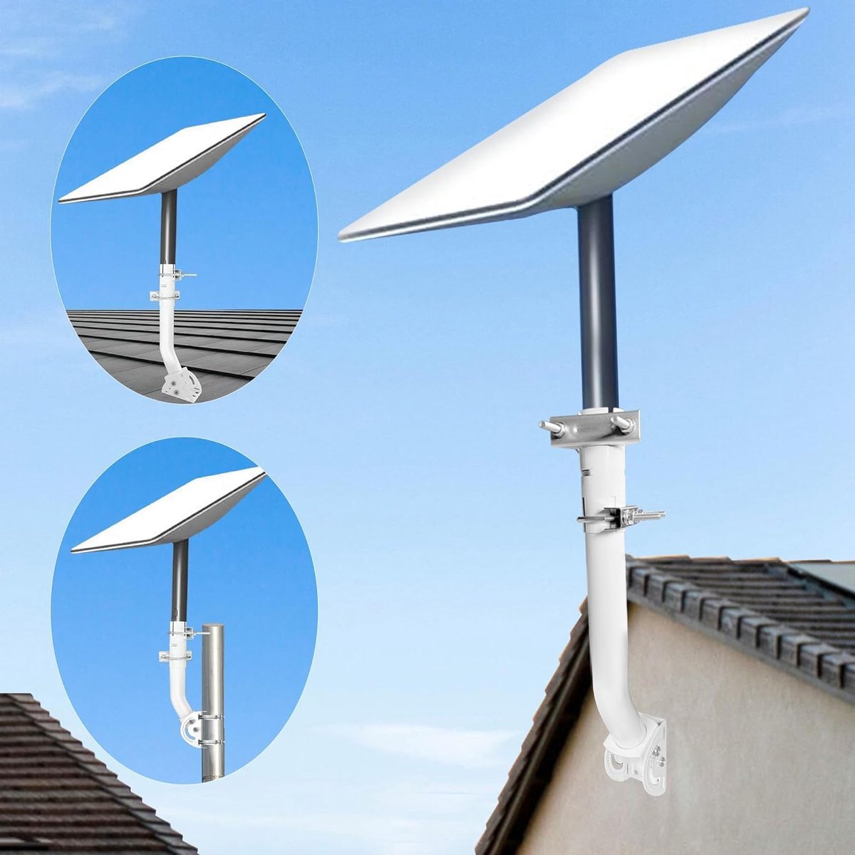 Link satellietantenne Star link J-Post montagekit voor mast- of wand- of plafondmontage, compatibel met rechthoekige V2-satellietantenne, veelzijdige montageoplossing