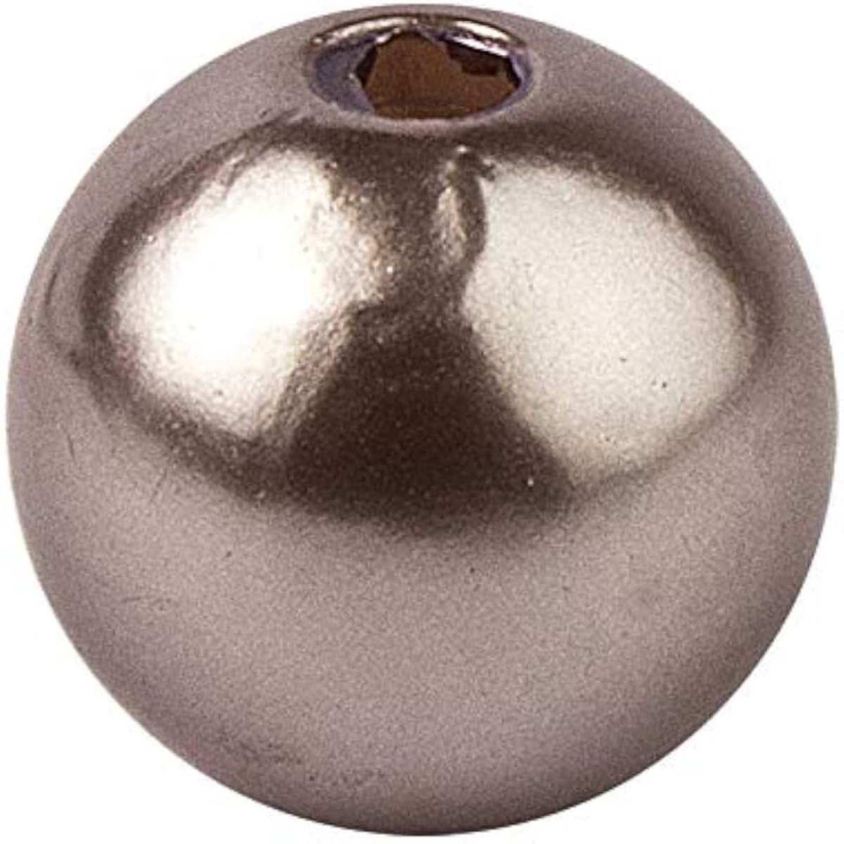 Kralen om op te rijgen, parelmoer kralen met gat (taupe, 4 mm - 200 stuks)