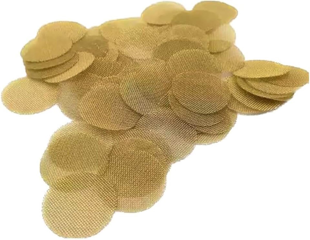 100 stuks premium pijpfilters - filters van roestvrij staal en messing for waterleidingen - herbruikbaar en roestvrij(19mmBrass)