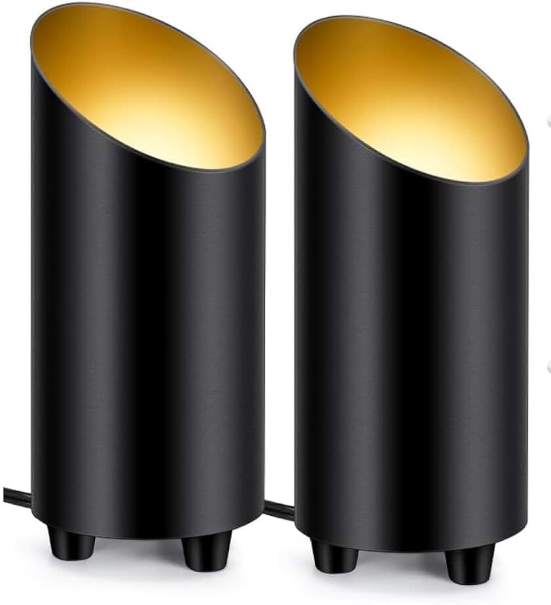 Uplight Spot vloerspots, 2 stuks 5 W vloerlamp met voetschakelaar voor indirecte verlichting, 3000 K warmwit vloerlamp binnen met GU10-lamp 230 V voor planten of kunstwerken