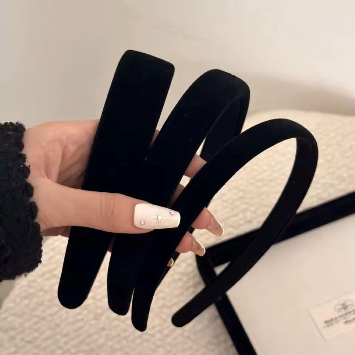 Haarbanden voor vrouwen - Antislip, 3 stuks: Zwart fluwelen haarband & Glitter haarband, Antislip haarband voor dames, Trendy haaraccessoires voor meisjes