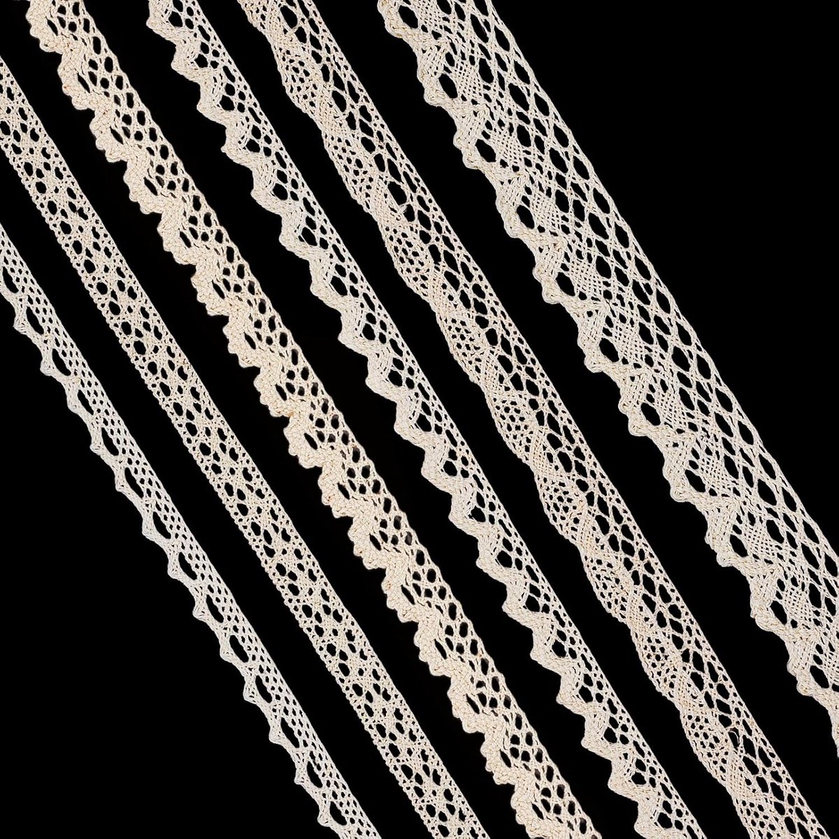 Kant trim, beige, 30 yard gehaakte kanten band met vintage patroon, gehaakte kanten versiering voor het inpakken van trouwjurken