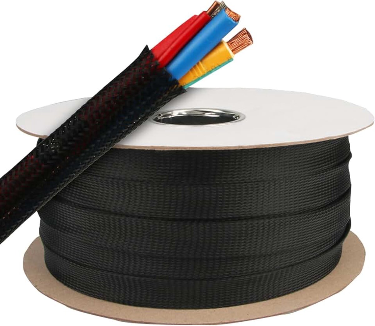 13 mm kabelmantel, zelfsluitende kabelmanchet, kabelmanagement voor computer, auto, zwart
