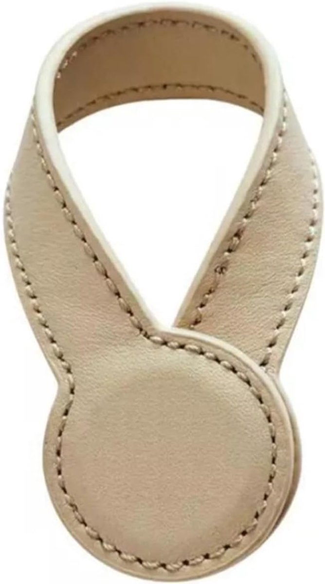 Magnetische hoedclip handdoekclips magnetische hoedclip magneet handdoekhouder van leer lus handdoekklemmen handdoek bevestigingsclips voor reizen beige