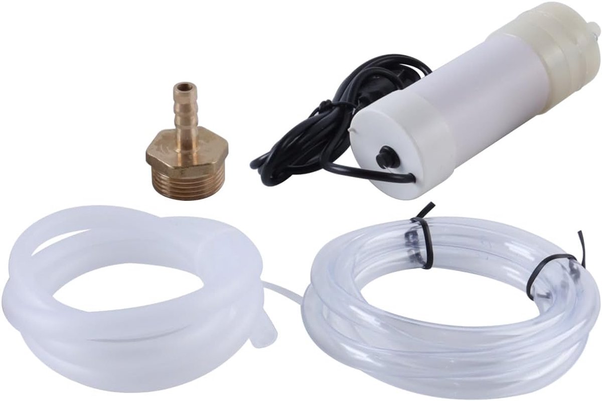Mini-elektrische waterpomp, 5 V, 1,5 A, zelfaanzuigend, USB-aangedreven vacuümpomp met 6 mm slang voor huis, tuin, aquarium, 1 meter