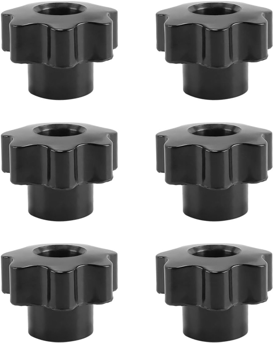 6 stuks stervormige moeren M8 vleugelgekartelde schroef 32 mm gekartelde gripmoeren binnendraad voor mechanische apparatuur meubels fitnessgereedschap