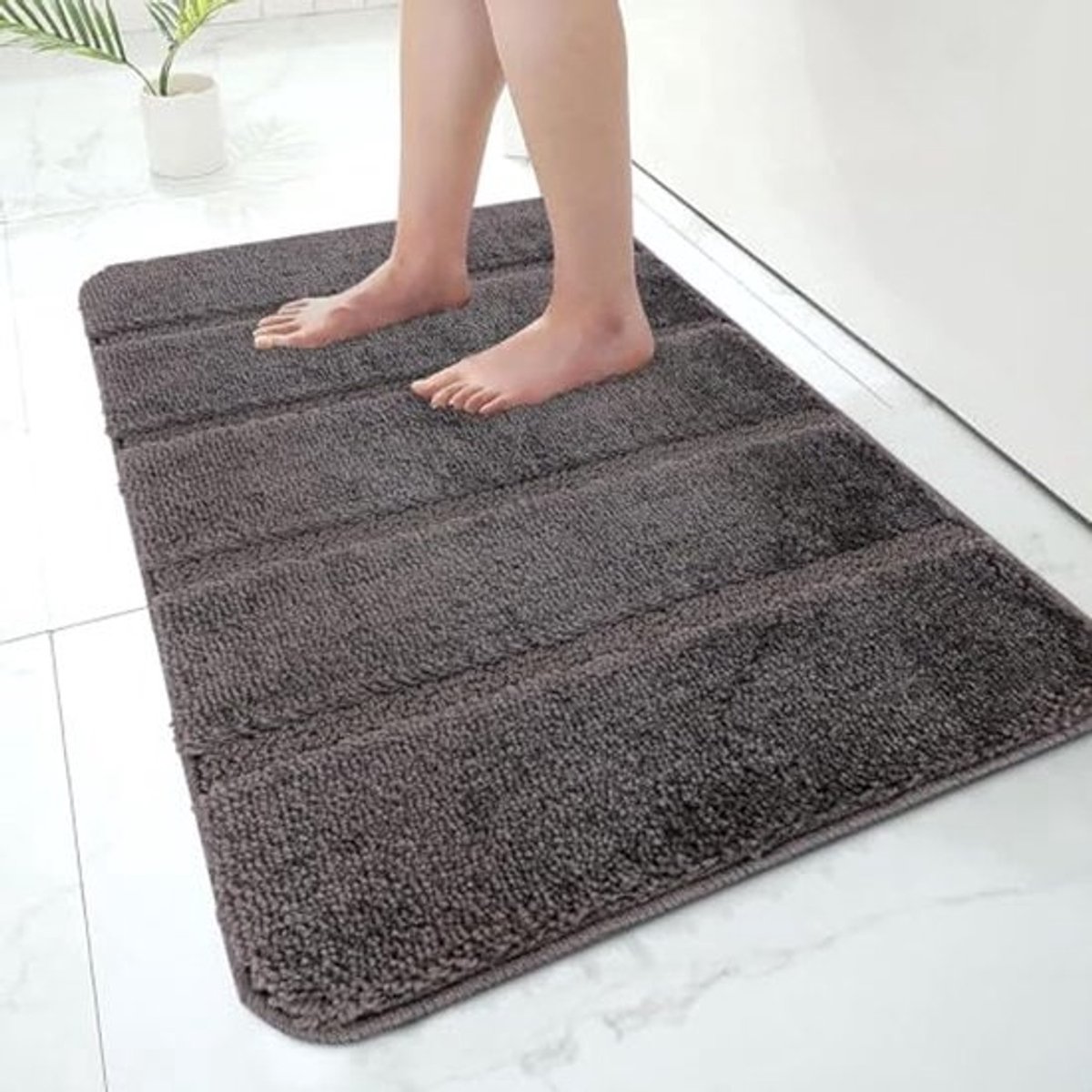 Antislip Badmat voor Badkamer - Zachte Microvezel, Waterabsorberend, Wasbaar, 40 x 60 cm, Rechthoekig