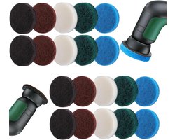 20 stuks borstelopzetstukken, compatibel met Bosch Universal Brush, reinigingsborstelpads, Bosch universele borstelaccessoires met microvezelschuim, keukenpad, krachtige pad voor 6033