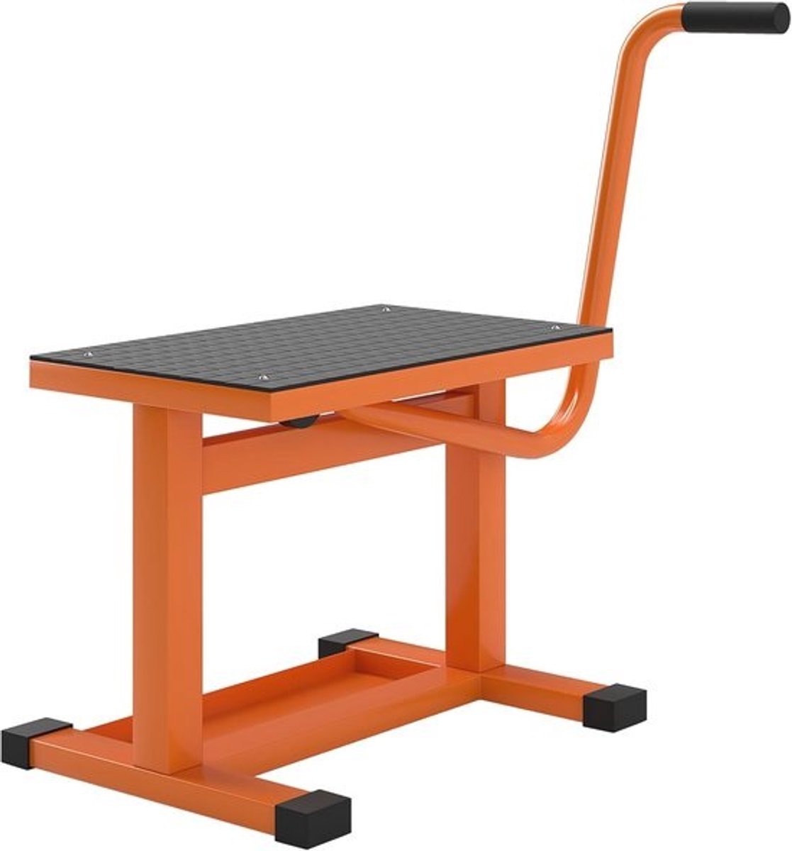 Motorlift voor motoren tot 150KG met rubberen platform en handmatige hoogteverstelling