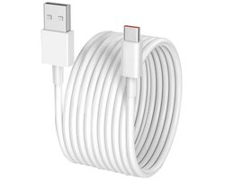 Lange USB C Kabel van 5M, Duurzame synchronisatie van gegevens USB A naar USB C Type C Laadkabel voor beveiligingscamera's CCTV Tablets Beveiligingsapparaten