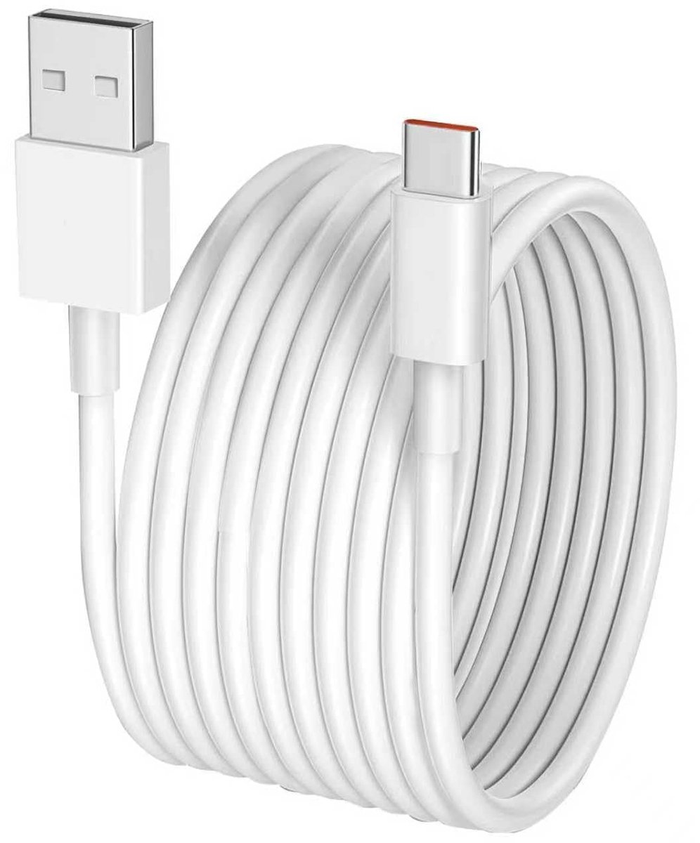 Lange USB C Kabel van 5M, Duurzame synchronisatie van gegevens USB A naar USB C Type C Laadkabel voor beveiligingscamera's CCTV Tablets Beveiligingsapparaten