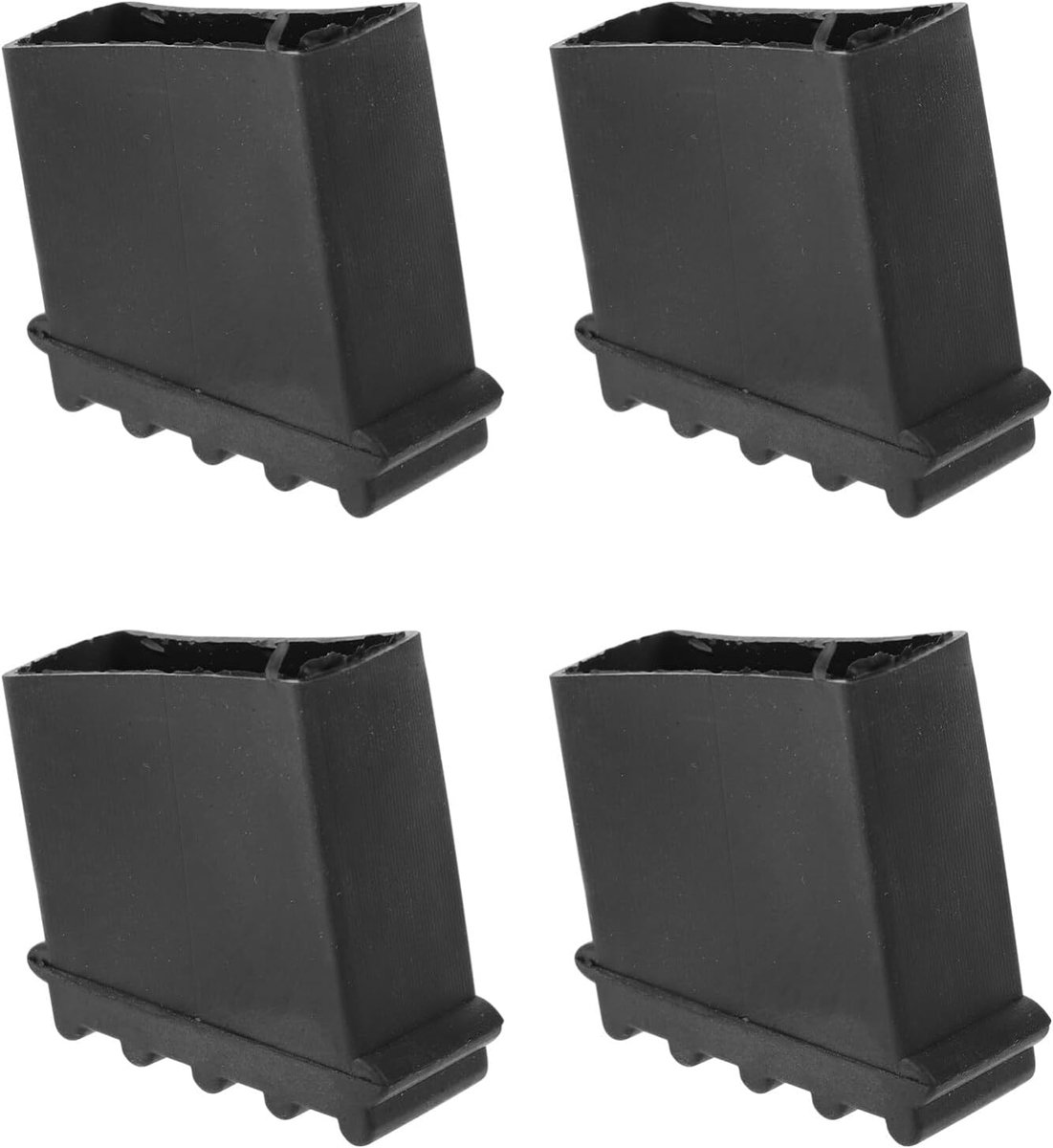 Rubberen laddervoeten - 4 Stuks - Laddervoeten van rubber - Rubberen laddervoeten voor antislip - Groot formaat Ladder Feet - Rubberen ladder voetjes mat - Ladderdoppen - Ladderdop - Antislip stoelsokken voor ladderpoten - 25*50mm - Zwart