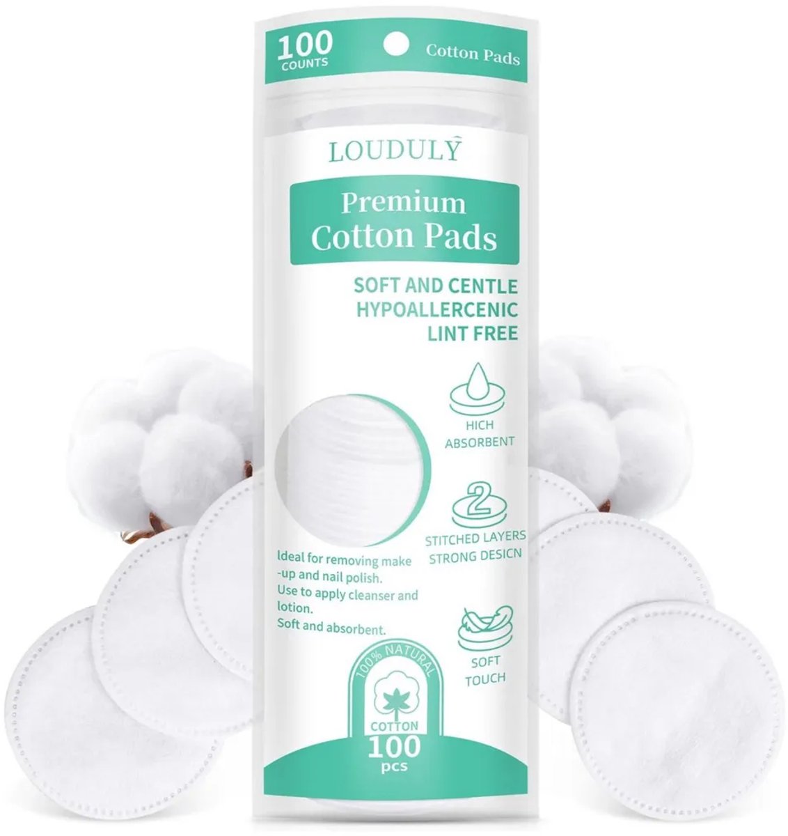 Wattenschijfjes 100 Stuks – Ronde Ultrazachte Katoenen Pads – Casalora