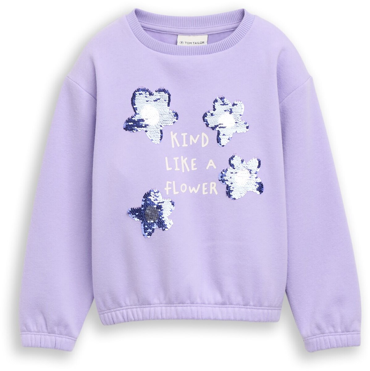 Tom Tailor - Cropped sweatshirt met omkeerbare pailletten - Maat 128/134 - sweet purple