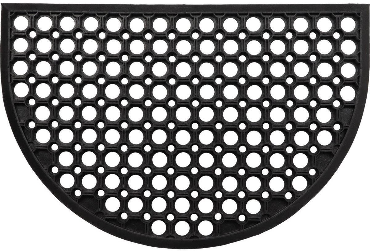 Luance Deurmat Maan - halfrond - rubber - rondjes patroon - 60 x 40 cm