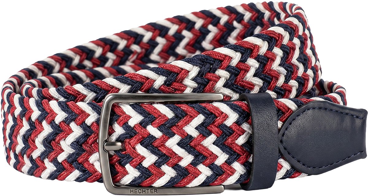 HECHTER elastische heren riem - marine-rood